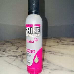 Smooth 'N Shine Polishing Curled Up Activating Mousse Jojoba Oil 9oz Strong Hold